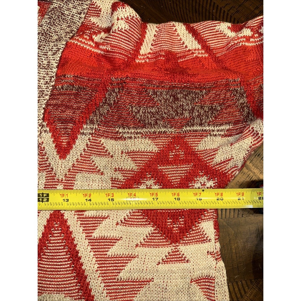 LUCKY BRAND Cardigan Open Cardigan Boho Stargazer Aztec Preppy Pocket Medium - Picture 5 of 7